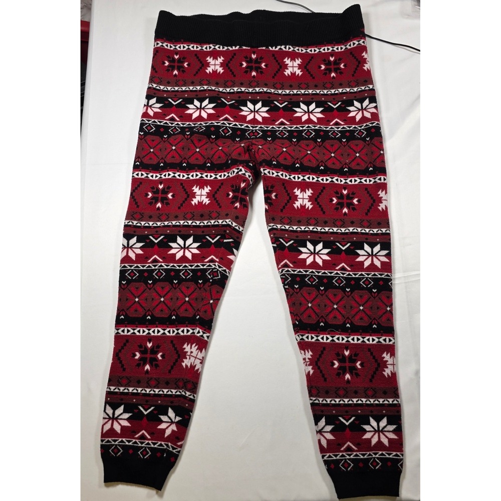 Torrid Red Black Fair Isle Snowflake Sweater Leggings Plus Size 2 Holiday Knit